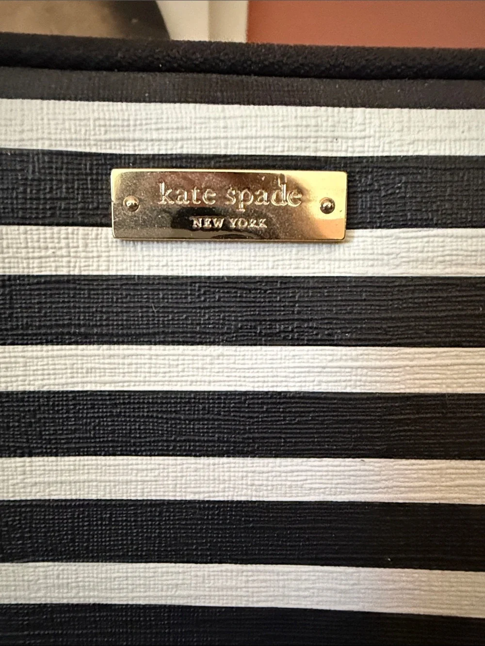 kate spade Black and White Striped Laptop Sleeve